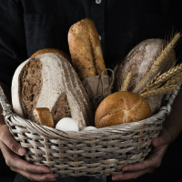 Basket with bread
