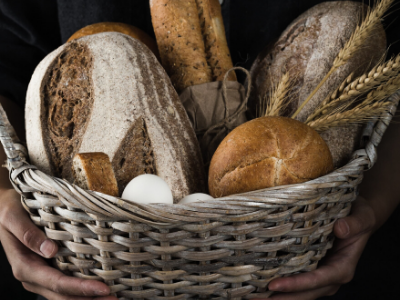 Basket with bread