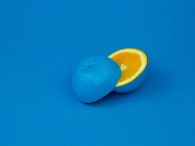 A blue split lemon